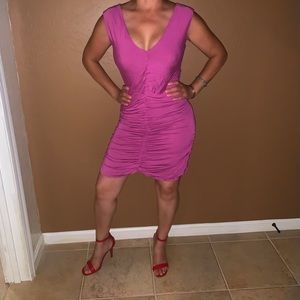 Magenta mini dress